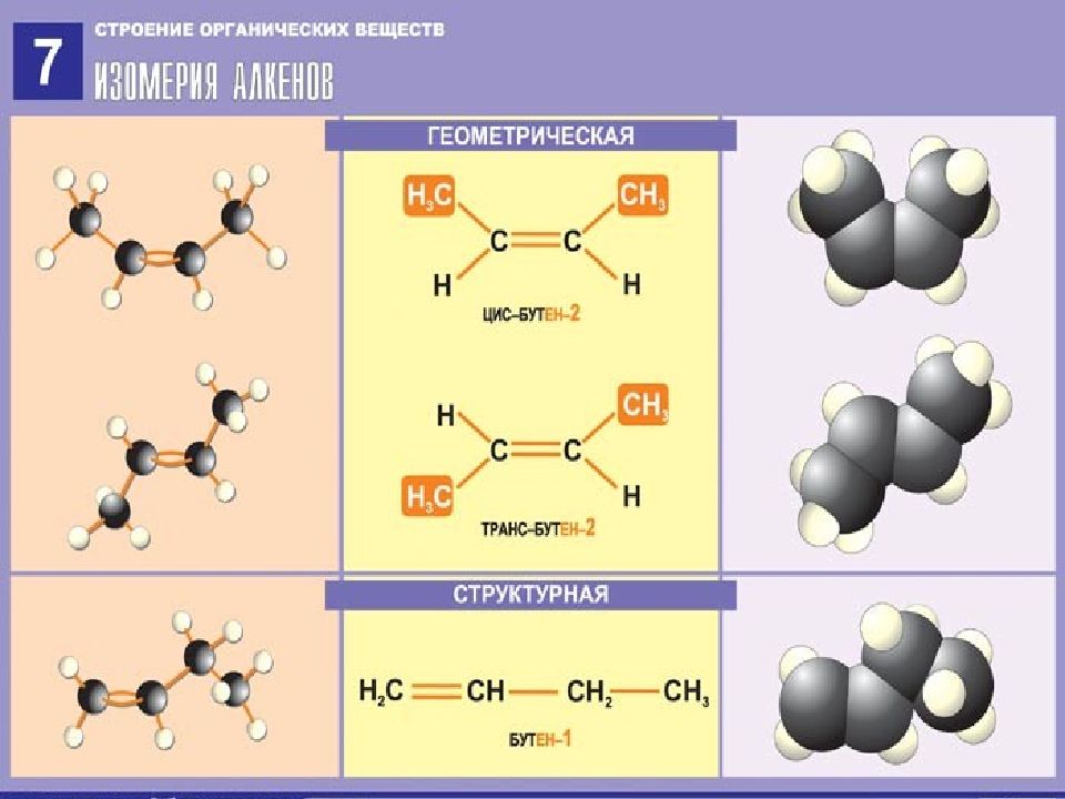 Строение алкенов рисунок