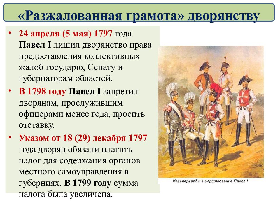 Первое правило дворянина читать. 1797 Год Павел 1. Внутренняя политика Павла 1 дворяне. Указы Павла 1 1798. Павел 1 и дворянство.