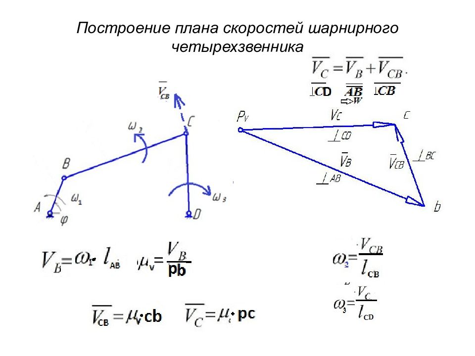 Теорема подобия для плана скоростей звена