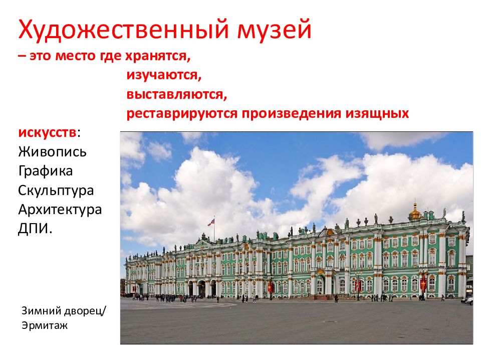 Художественный музей – это место где