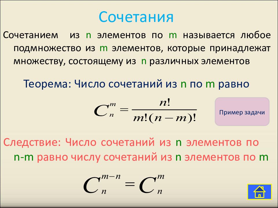 Сочетания и размещения 11 класс презентация мордкович