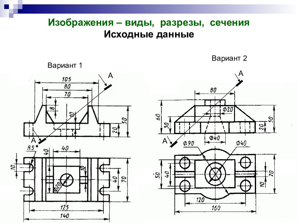 Изображения виды разрезы сечения виды сечения