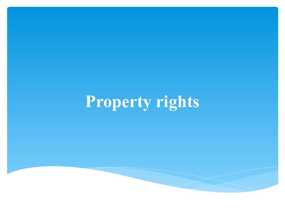 Property rights