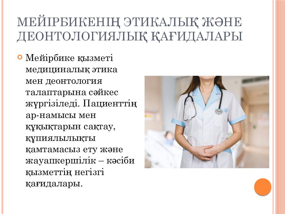 Мейірбикенің этикалық және деонтологиялық қағидалары