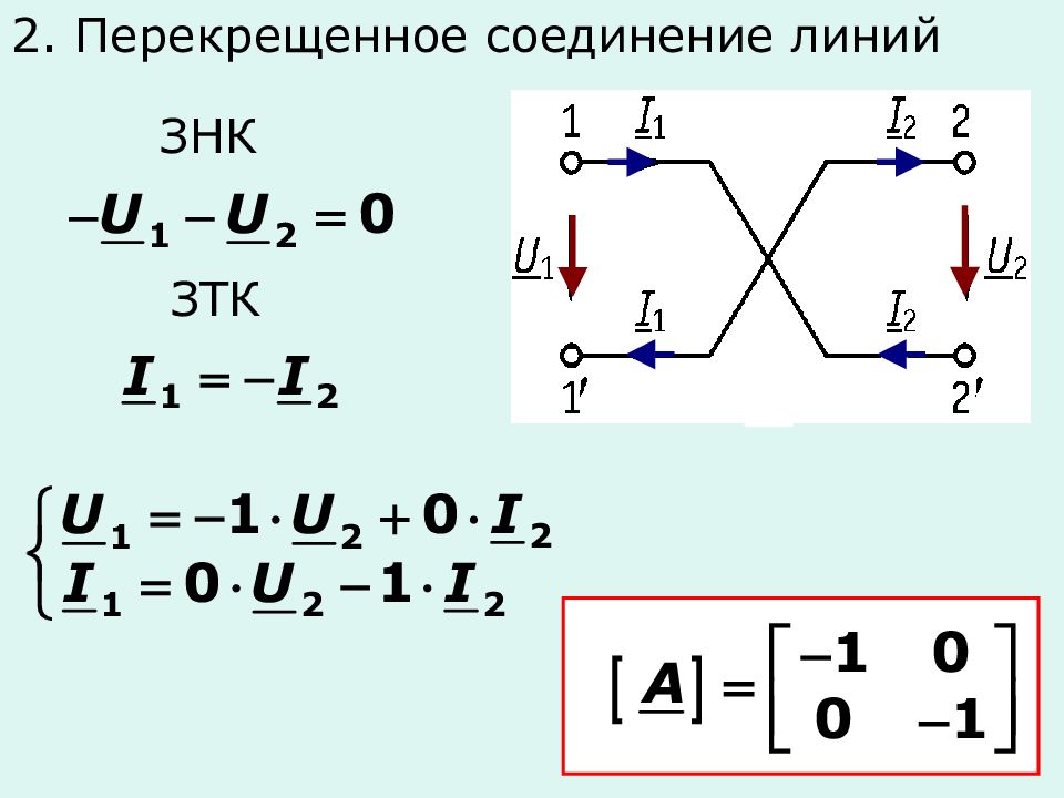 Соединительная линия. Соединение линий. ЗНК уравнение. Задачи на соединение линий. Два четырехполюсника соединены.