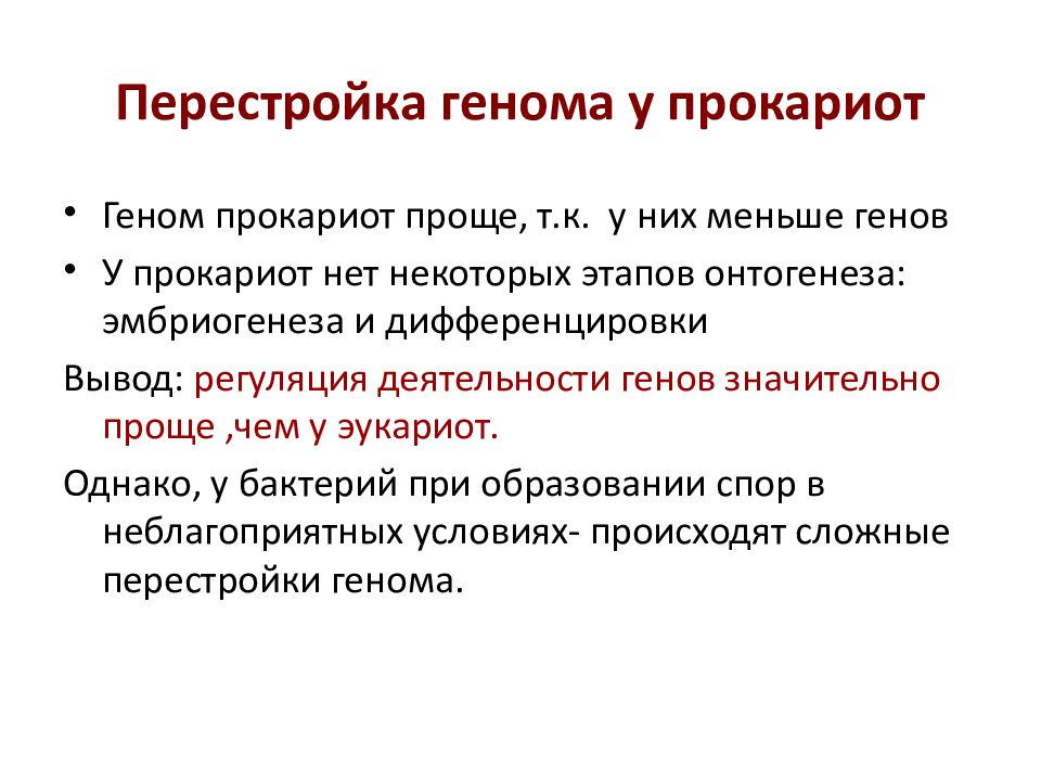 Перестройка генома в онтогенезе презентация 10 класс