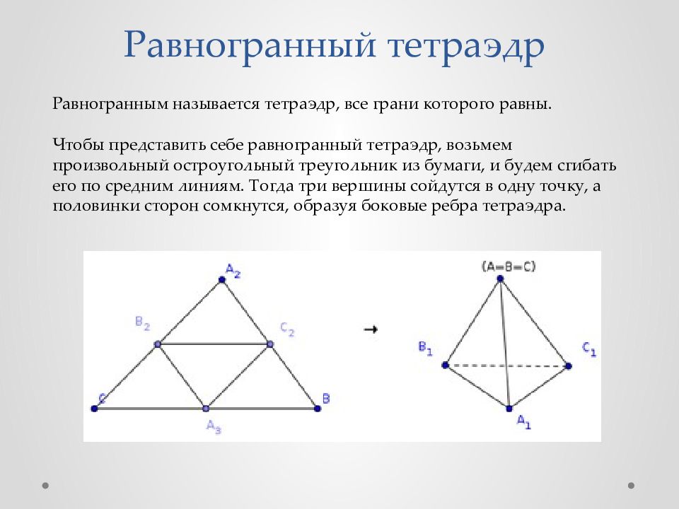Тетраэдр свойства