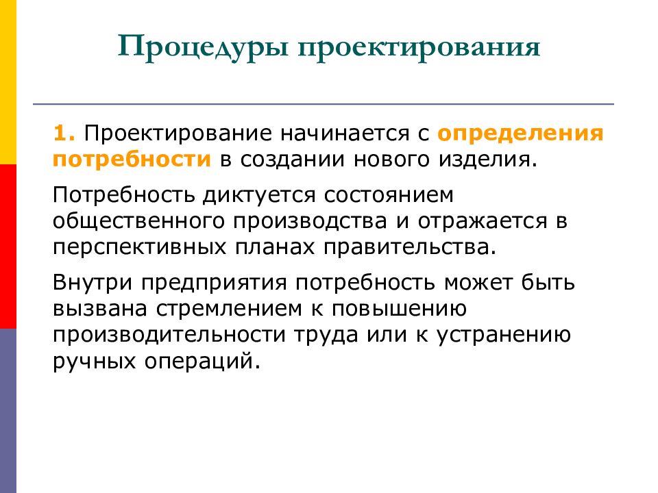 Потребность изделие. Процедуры проектирования. Процесс проектирования начинается с …. Потребность в проектировщиках. Проектная потребность это.